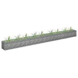 NNEVL Gabion Raised Bed Galvanised Steel 360x30x30 cm