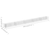 NNEVL Gabion Raised Bed Galvanised Steel 450x30x30 cm