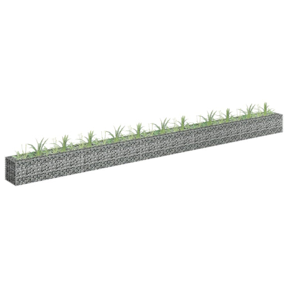 NNEVL Gabion Raised Bed Galvanised Steel 450x30x30 cm