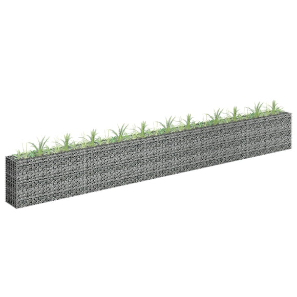 NNEVL Gabion Raised Bed Galvanised Steel 450x30x60 cm