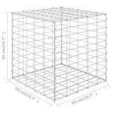 NNEVL Cube Gabion Raised Bed Steel Wire 50x50x50 cm