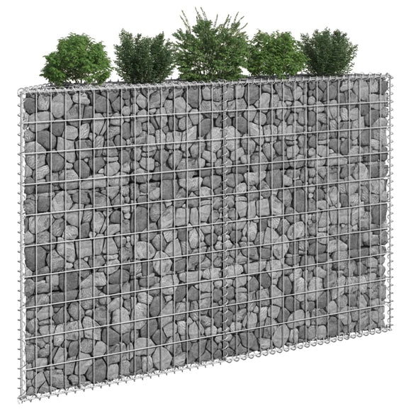 NNEVL Trapezium Gabion Raised Bed Galvanised Steel 150x20x100 cm