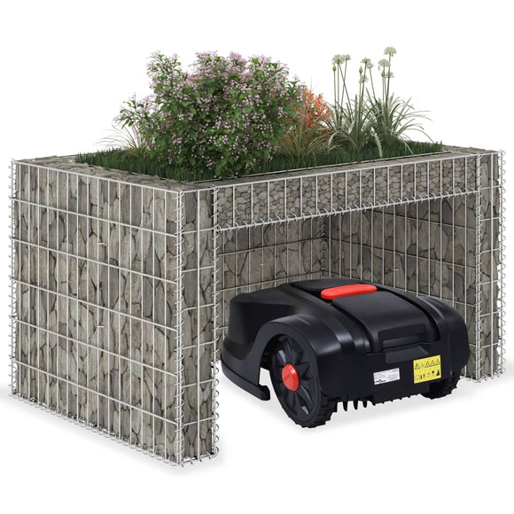 NNEVL Lawn Mower Garage with Raised Bed 110x80x60 cm Steel Wire