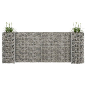 NNEVL H-Shaped Gabion Planter Steel Wire 260x40x100 cm