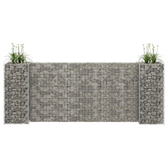 NNEVL H-Shaped Gabion Planter Steel Wire 260x40x100 cm