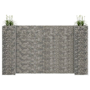NNEVL H-Shaped Gabion Planter Steel Wire 260x40x150 cm