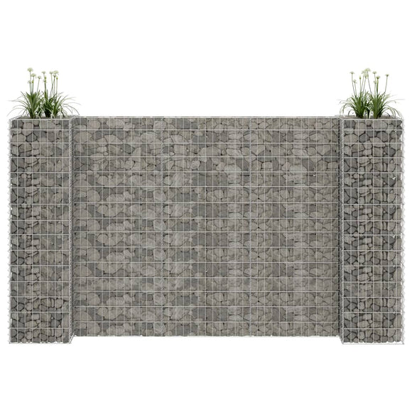 NNEVL H-Shaped Gabion Planter Steel Wire 260x40x150 cm