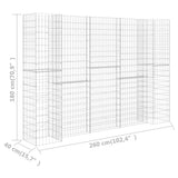 NNEVL H-Shaped Gabion Planter Steel Wire 260x40x180 cm