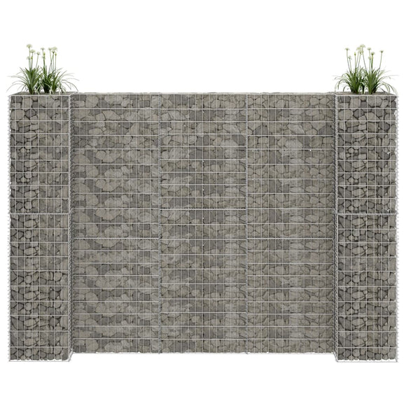 NNEVL H-Shaped Gabion Planter Steel Wire 260x40x200 cm