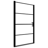 NNEVL Shower Door Tempered Glass 81x195 cm Black