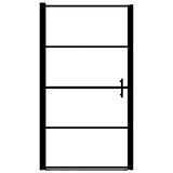 NNEVL Shower Door Tempered Glass 81x195 cm Black