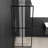 NNEVL Walk-in Shower Screen Clear Tempered Glass 90x195 cm