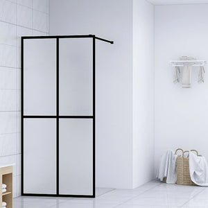 NNEVL Walk-in Shower Screen Frosted Tempered Glass 100x195 cm
