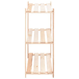NNEVL 3-Tier Storage Rack 80x38x90 cm Solid Wood Pine 150 kg