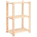 NNEVL 3-Tier Storage Rack 60x38x90 cm Solid Wood Pine 150 kg