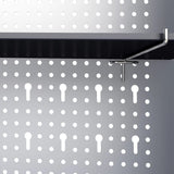 NNEVL Wall Mounted Tool Cabinet Industrial Style Metal Grey and Black