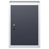 NNEVL Wall Mounted Tool Cabinet Industrial Style Metal Grey and Black