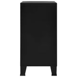 NNEVL Filing Cabinet with 4 Doors Industrial Black 75x40x80 cm Steel