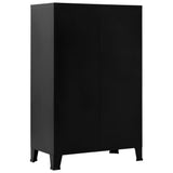 NNEVL Filing Cabinet with 6 Doors Industrial Black 75x40x120 cm Steel