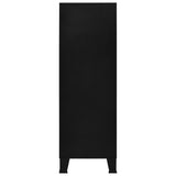 NNEVL Filing Cabinet with 6 Doors Industrial Black 75x40x120 cm Steel