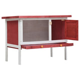 NNEVL Outdoor Rabbit Hutch 1 Layer Red Wood