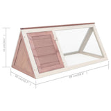 NNEVL Animal Rabbit Cage Brown Wood