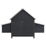 NNEVL Chicken Coop Grey 157x97x110 cm Wood