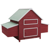 NNEVL Chicken Coop Red 157x97x110 cm Wood