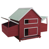 NNEVL Chicken Coop Red 157x97x110 cm Wood