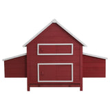 NNEVL Chicken Coop Red 157x97x110 cm Wood