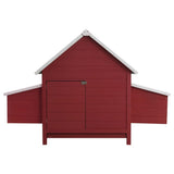NNEVL Chicken Coop Red 157x97x110 cm Wood