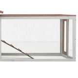 NNEVL Rabbit Hutch Mocha 310x70x87 cm Solid Pine & Fir Wood
