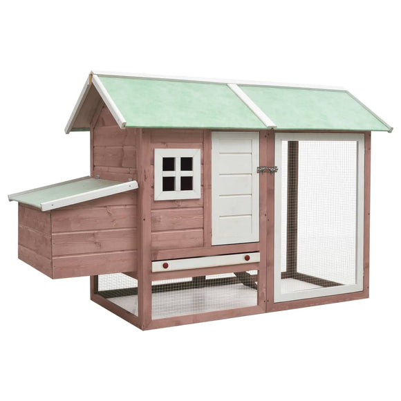 NNEVL Chicken Cage Mocha 170x81x110 cm Solid Pine & Fir Wood