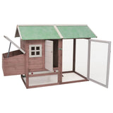 NNEVL Chicken Cage Mocha 170x81x110 cm Solid Pine & Fir Wood