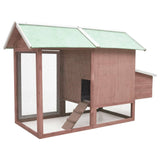 NNEVL Chicken Cage Mocha 170x81x110 cm Solid Pine & Fir Wood