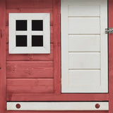 NNEVL Chicken Cage Red 170x81x110 cm Solid Pine & Fir Wood