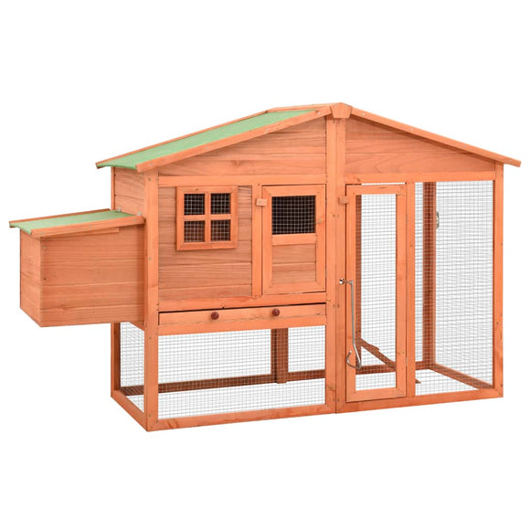 NNEVL Chicken Coop with Nest Box Solid Fir Wood