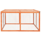 NNEVL Rabbit Hutch 124x120x60 cm Solid Firwood