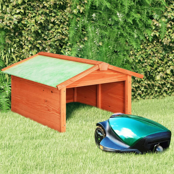 NNEVL Robotic Lawn Mower Garage 72x87x50 cm Solid Firwood