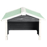 NNEVL Robotic Lawn Mower Garage 72x87x50 cm Grey and White Firwood