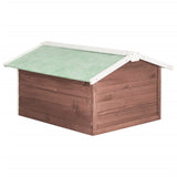 NNEVL Robotic Lawn Mower Garage 72x87x50 cm Mocca and White Firwood