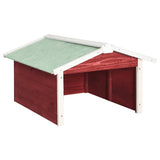 NNEVL Robotic Lawn Mower Garage 72x87x50 cm Red and White Firwood