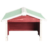 NNEVL Robotic Lawn Mower Garage 72x87x50 cm Red and White Firwood