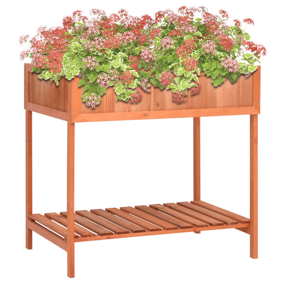 NNEVL Herb Planter 80x60x80 cm Solid Firwood