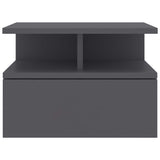 NNEVL Floating Nightstand Grey 40x31x27 cm Chipboard