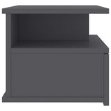 NNEVL Floating Nightstand Grey 40x31x27 cm Chipboard