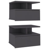 NNEVL Floating Nightstands 2 pcs Grey 40x31x27 cm Chipboard