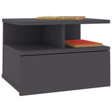 NNEVL Floating Nightstands 2 pcs Grey 40x31x27 cm Chipboard