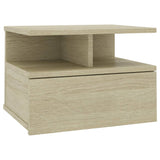 NNEVL Floating Nightstand Sonoma Oak 40x31x27 cm Chipboard