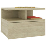NNEVL Floating Nightstands 2 pcs Sonoma Oak 40x31x27 cm Chipboard